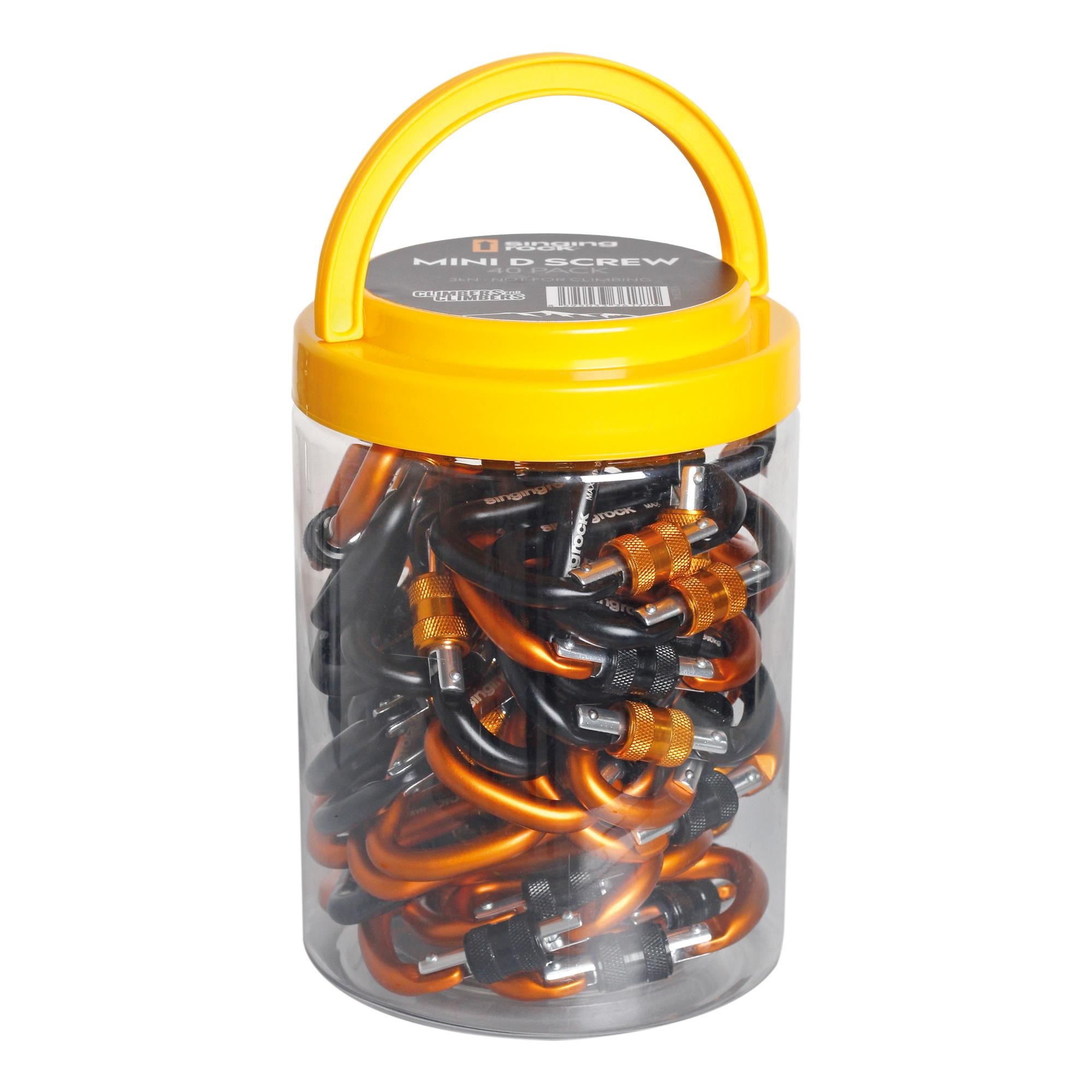 ZESTAW KARABINKÓW POMOCNICZYCH MINI D SCREW 40 PACK