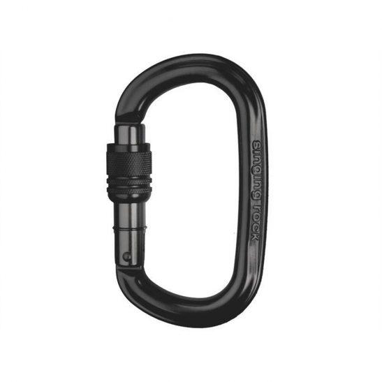 KARABINEK OWALNY OZONE SCREW (black)
